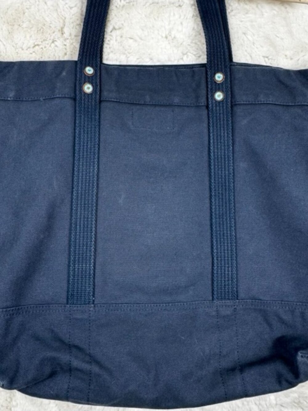 Polo Ralph Lauren Tote Limited Edition Zip Canvas Navy Blue Big Pony #3 Boat Bag - Picture 7 of 11